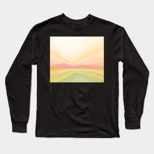 Green Waldorf landscape poster Long Sleeve T-Shirt